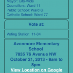 Screenshot Edmonton Election App