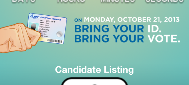 Screenshot Edmonton Elections App